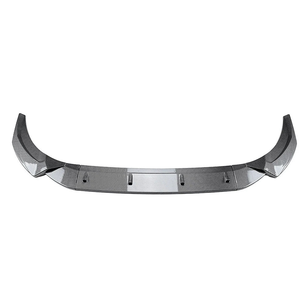 Front Bumper Splitter Spoiler Lip Carbon Fiber Black For Audi A4 S4 B9.5 2020-24
