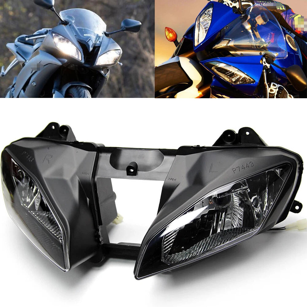 Front Headlight Headlamp Assembly Clear For Yamaha YZF R6 YZF-R6 YZFR6 2008-2016