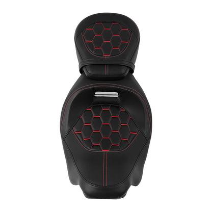 Driver Passenger Gel Seat Fit For Harley Touring Street Glide 2009-2023 22 Black