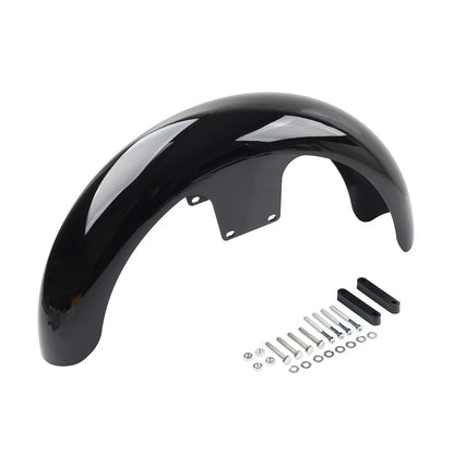 19" Wheel Wrap Black Front Mudguard ABS For Harley Touring Road Street Glide