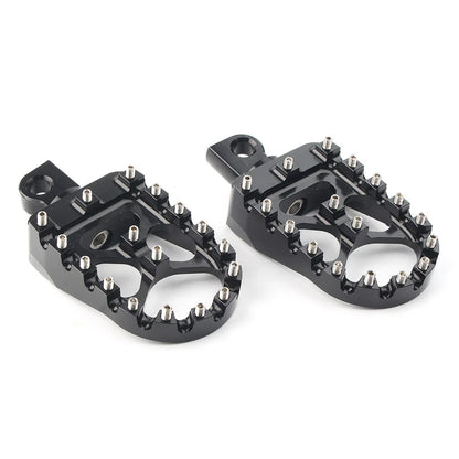 Wide Foot Peg MX Style For Harley Dyna Sportster Iron 883 Fatboy Bobber