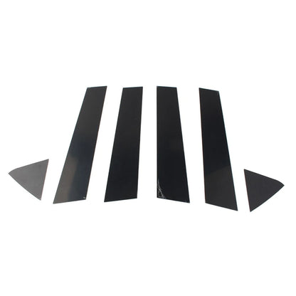 6 Pcs Car Window Pillar Posts Door Trim Bright Black For Dodge Charger 2006-2010