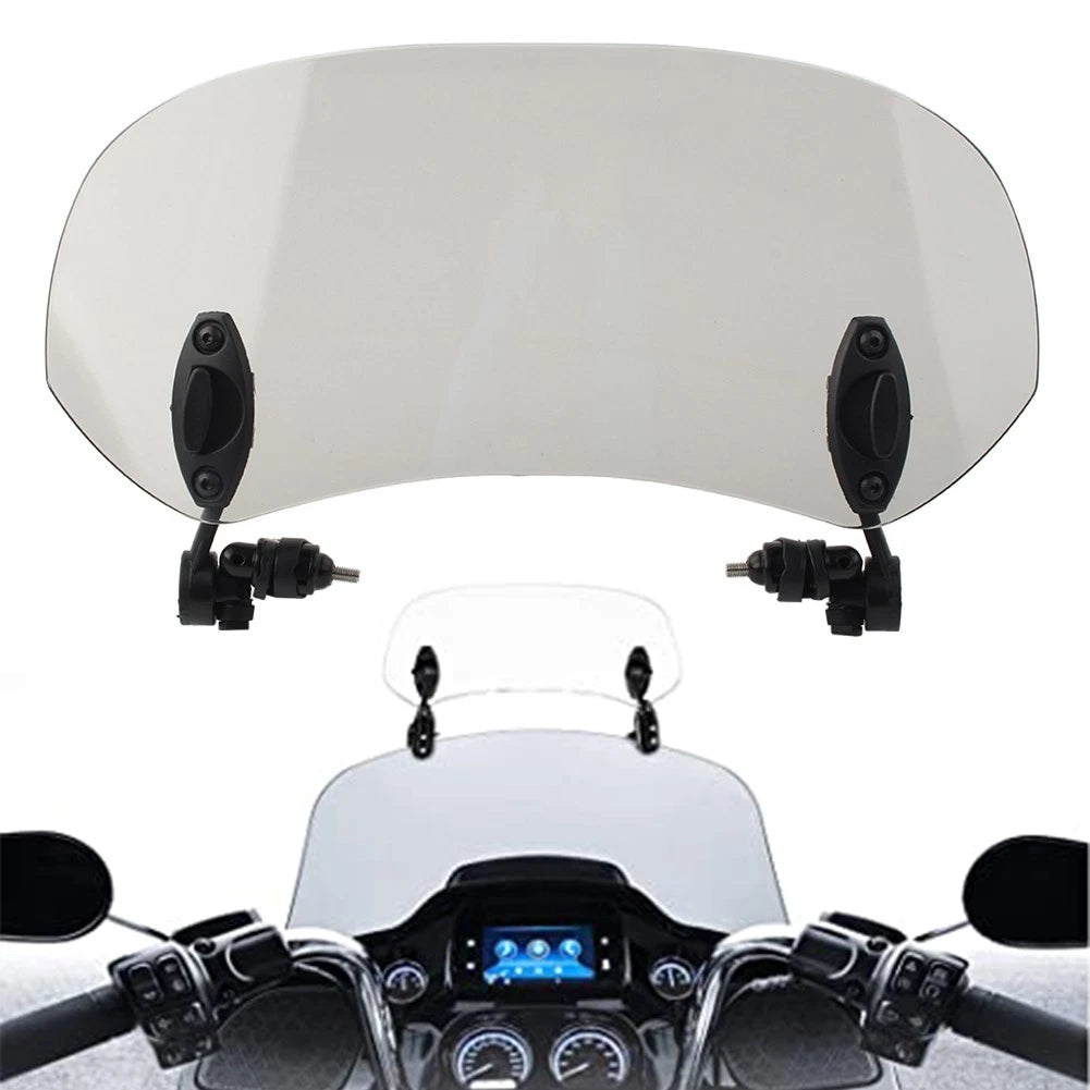 280mm Adjustable Windshield Extension Spoiler Wind Deflector Universal Smoke US