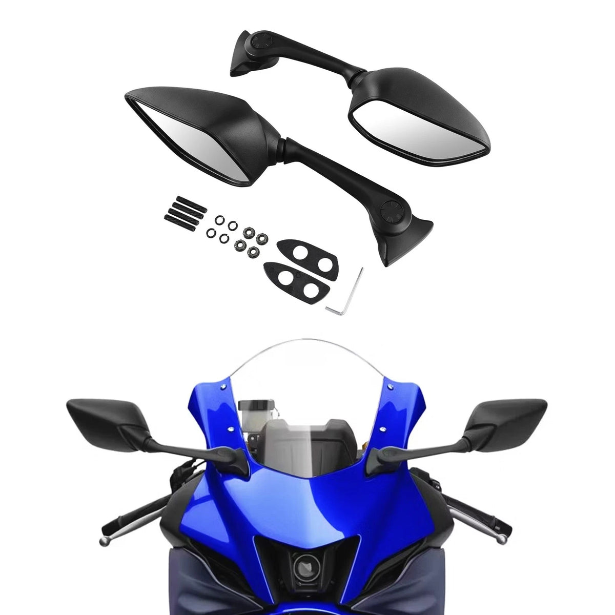 Rear View Mirrors Fit For Yamaha YZF-R7 YZFR7 YZF R7 2022-2024 2023