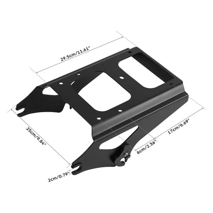 King Trunk Luggage Pad LED Tail Light Rack Mount For Harley Street Glide 2009-13