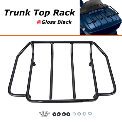 Black Tour Pack Pak Top Trunk Luggage Rack For Harley Touring Model 1988-2020 US