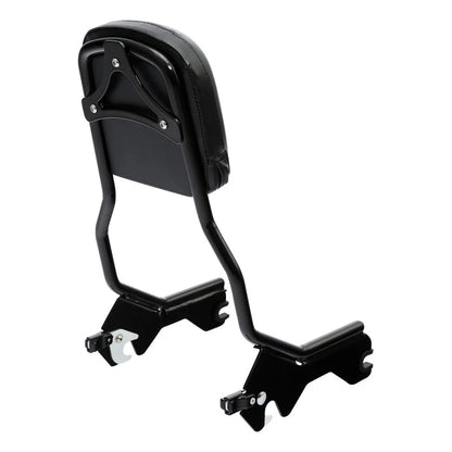 Sissy Bar Backrest Pad &Docking Hardware For Harley FXLR FXLRS FLSB 18-25 Black