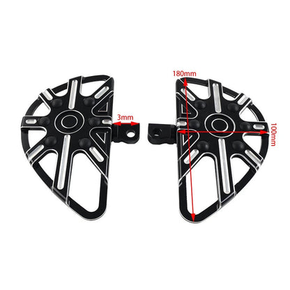 2x Black Motorbike Rear Passenger Footrest Floorboard For Harley Touring Softail