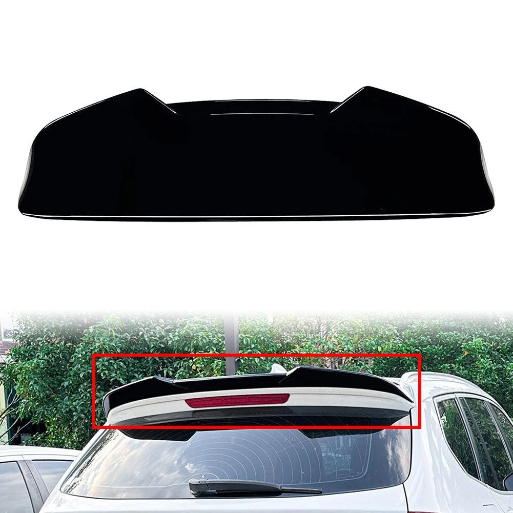 Glossy Black Rear Spoiler Lip Roof Wing Glossy Black For BMW X3 F25 2011-2017