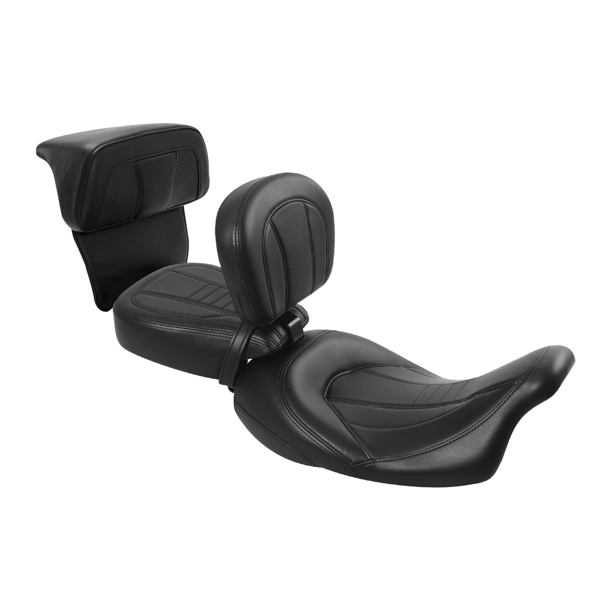 Black Driver Passenger Seats Front Rear Backrest Fit For Harley Road Glide 14-23