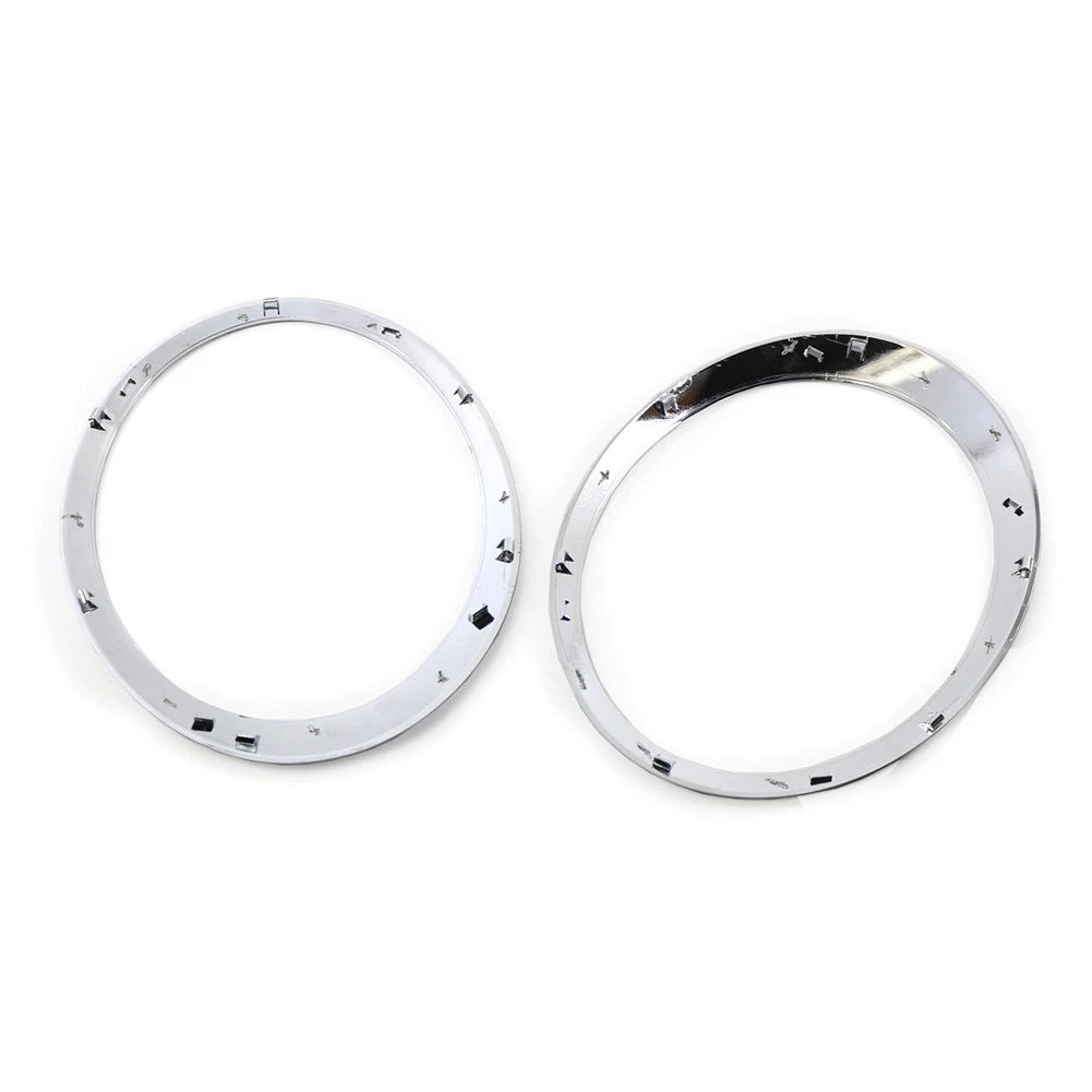 Pair Headlamp Headlight Trim Ring Fit For BMW MINI R55 R56 R57 R58 R59 Chrome