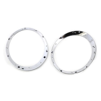 Pair Headlamp Headlight Trim Ring Fit For BMW MINI R55 R56 R57 R58 R59 Chrome