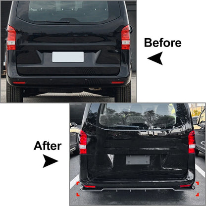 Rear Bumper Splitter Spoiler Lip For Mercedes Benz Vito W447 2014-2023
