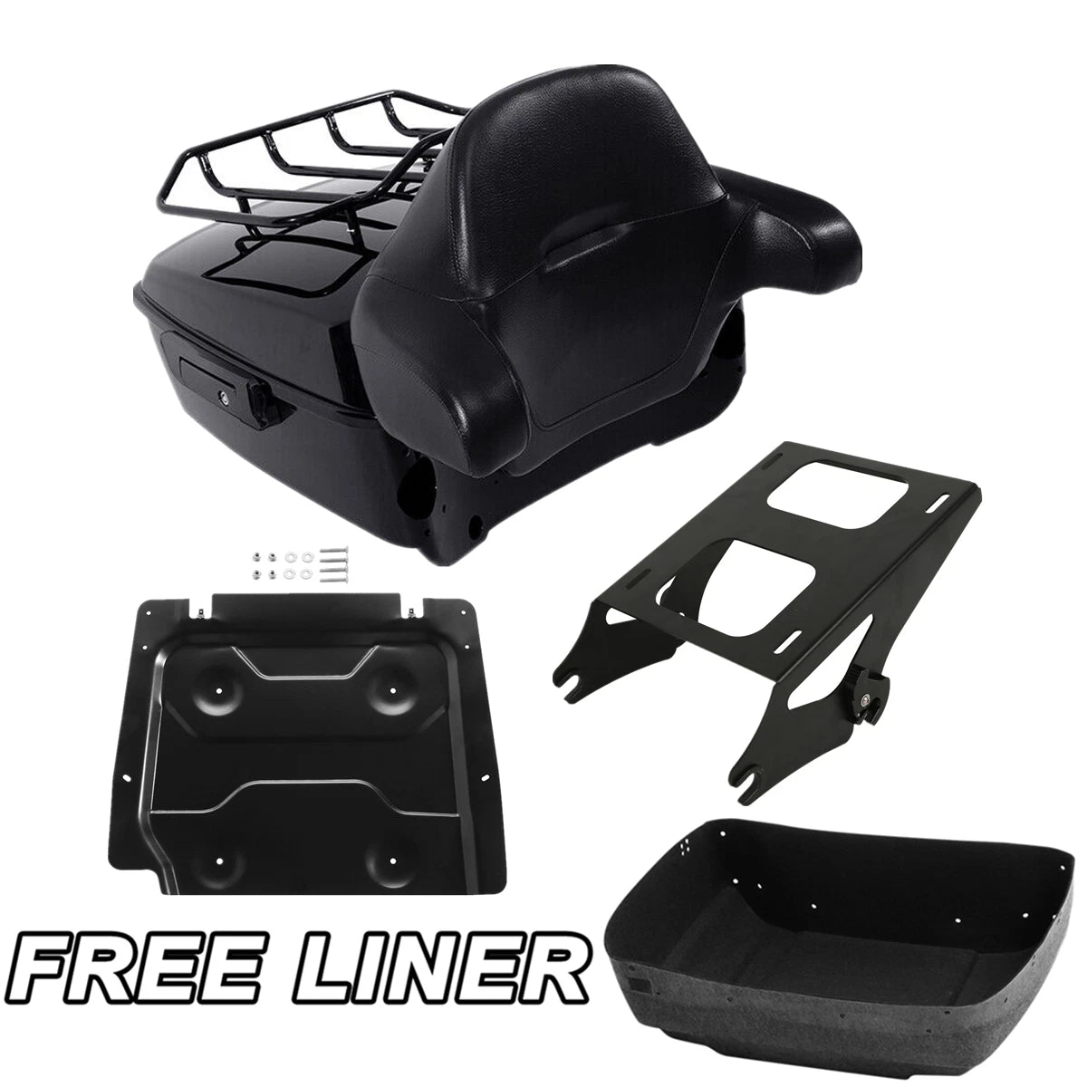 King Trunk Pad Plate Mount Rack Fit For Harley Electra Glide 14-25 15