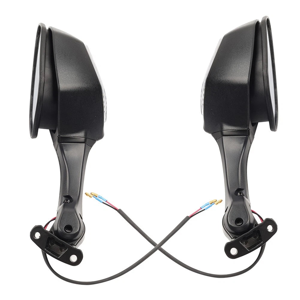 Rear View Mirrors w/ Turn Signals Fit For Kawasaki Ninja ZX10R 2016-2022 2023
