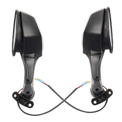Rear View Mirrors w/ Turn Signals Fit For Kawasaki Ninja ZX10R 2016-2022 2023