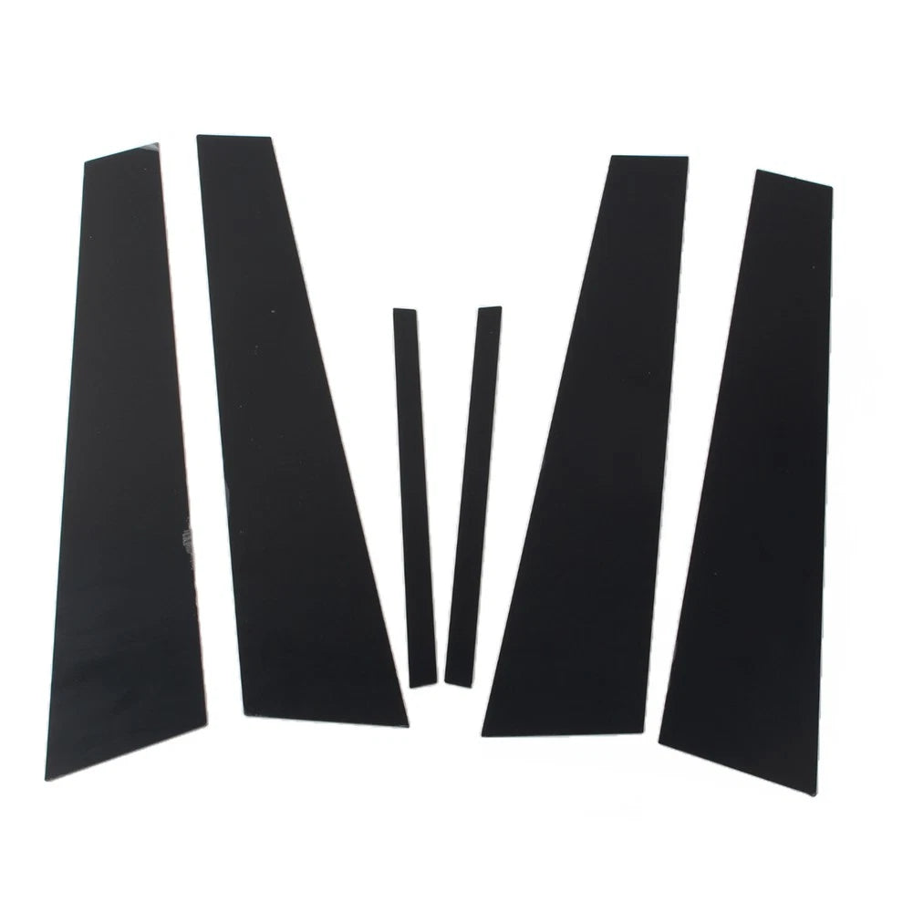 6 Pcs Bright Black Pillar Posts Door Window Trim For Dodge Charger 2011-2021