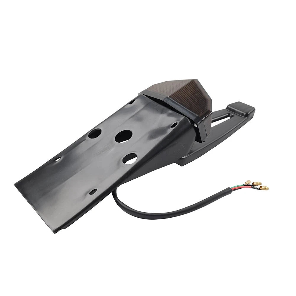 Motorcycle Rear Mudguard Brake Tail Light License Plate Lamp For Dirt Bike Smoke