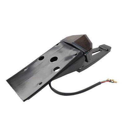 Motorcycle Rear Mudguard Brake Tail Light License Plate Lamp For Dirt Bike Smoke