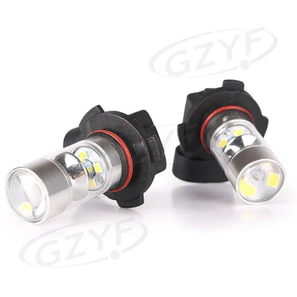 Pair H10 60W 6000K LED Headlight Bulb Kit 60W High Beam Light Lamp White USA