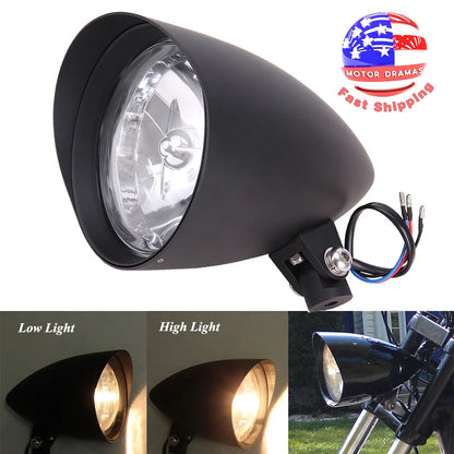 5.75 " 5-3/4 Inch Motorcycle Headlight Lamp Visor Bucket For Harley Dyna Softail