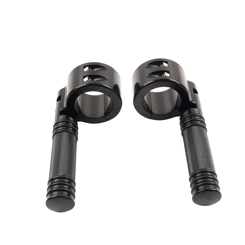 Black Motorcycle 1-1/2" 38MM Engine Crash Bar Highway Footpeg Clamp For Harley