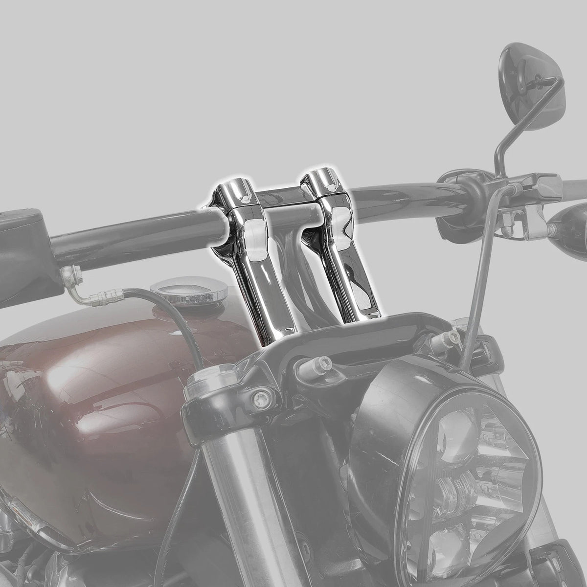 4" Handlebar 1.25" Bar Riser Fit For Harley Dyna Low Rider Super Glide Softail