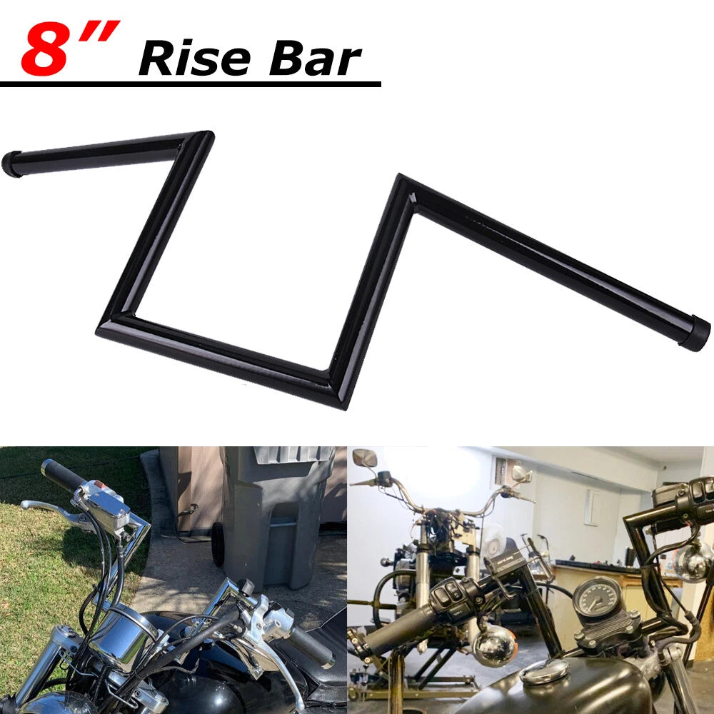 1" Motorcycle 8" Rise Ape Hanger Handlebars For Harley Sportster XL883 1200 Dyna