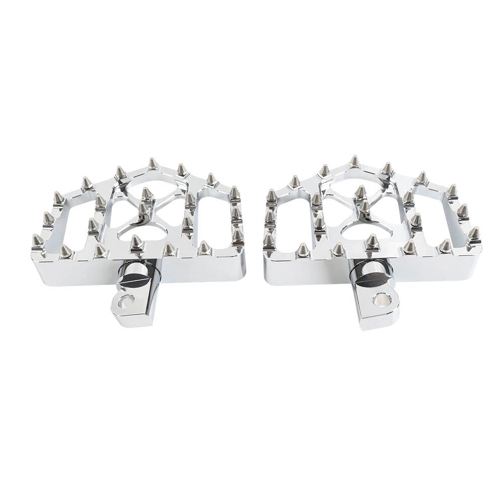 Wide Foot Pegs MX Style Floorboard Fit Harley Touring Sportster Softail Dyna