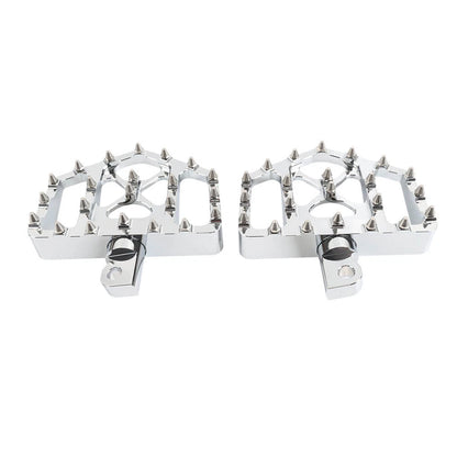 Wide Foot Pegs MX Style Floorboard Fit Harley Touring Sportster Softail Dyna