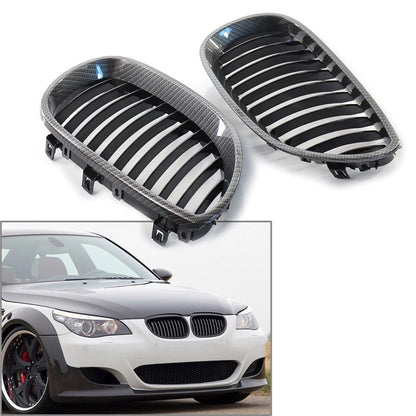 Front Kidney Grille Grill For BMW E60 E61 M5 5 Series 2004-2009 Carbon Pair US
