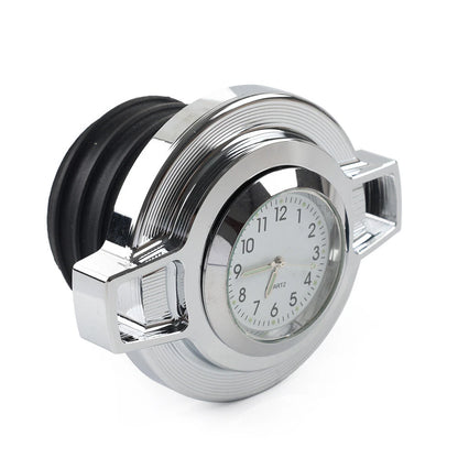 Fuel Gas Tank Oil Cap Cover W/Clock Chrome For Harley Sportster 883 Softail Dyna