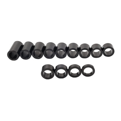 Black Wheel Axle Spacer Kit ID 3/4" OD 1 1/8" For Harley Softail Dyna Road King