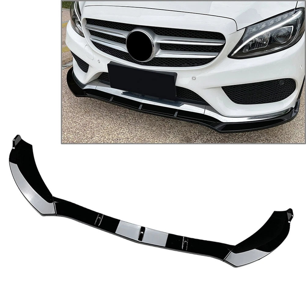 US Front Bumper Lip Fit Mercedes Benz C Class W205 C180 C200 C260 2015-18 Car