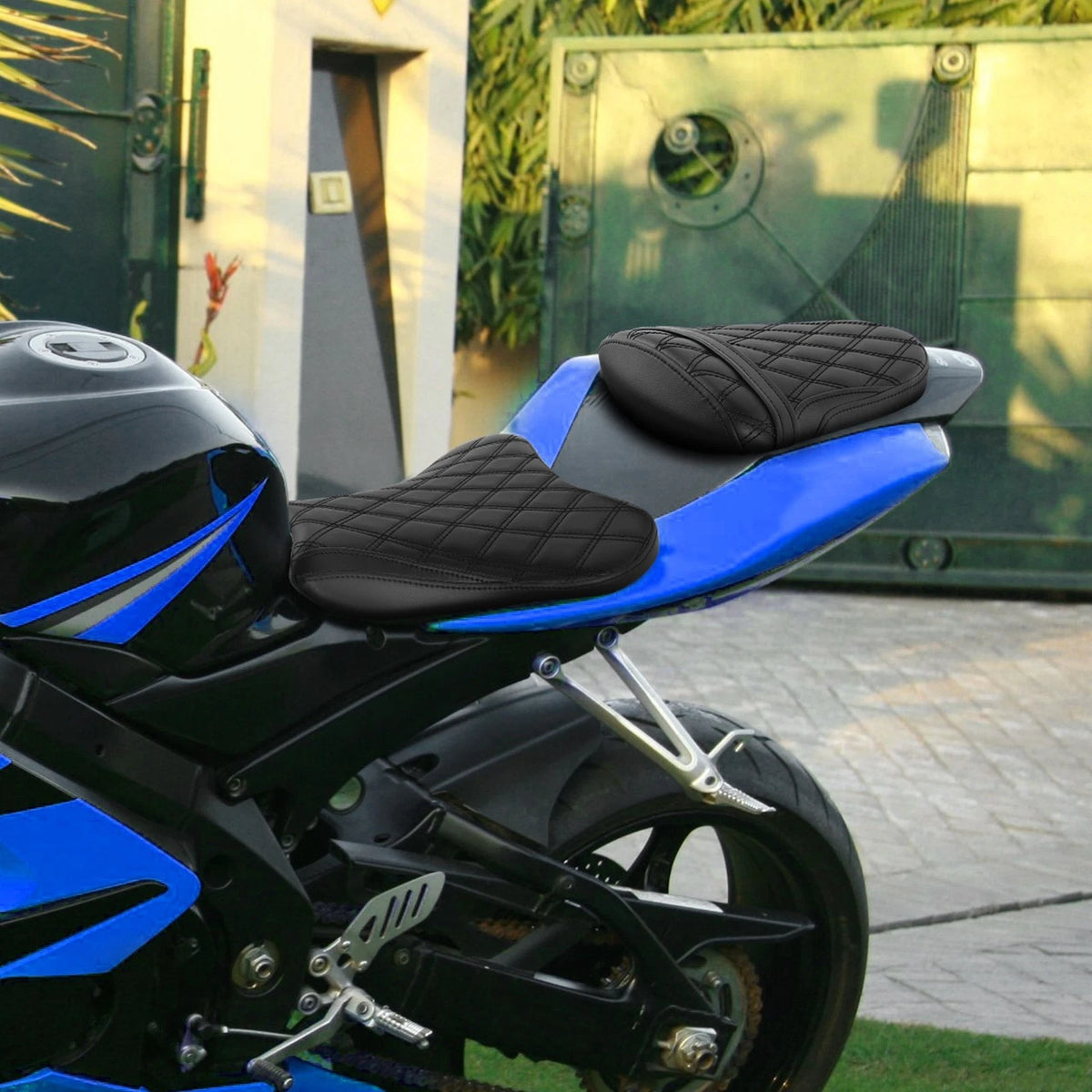 Black Rider Driver & Passenger Seats Fit For Suzuki GSXR1000 2005-2006 05 06 US