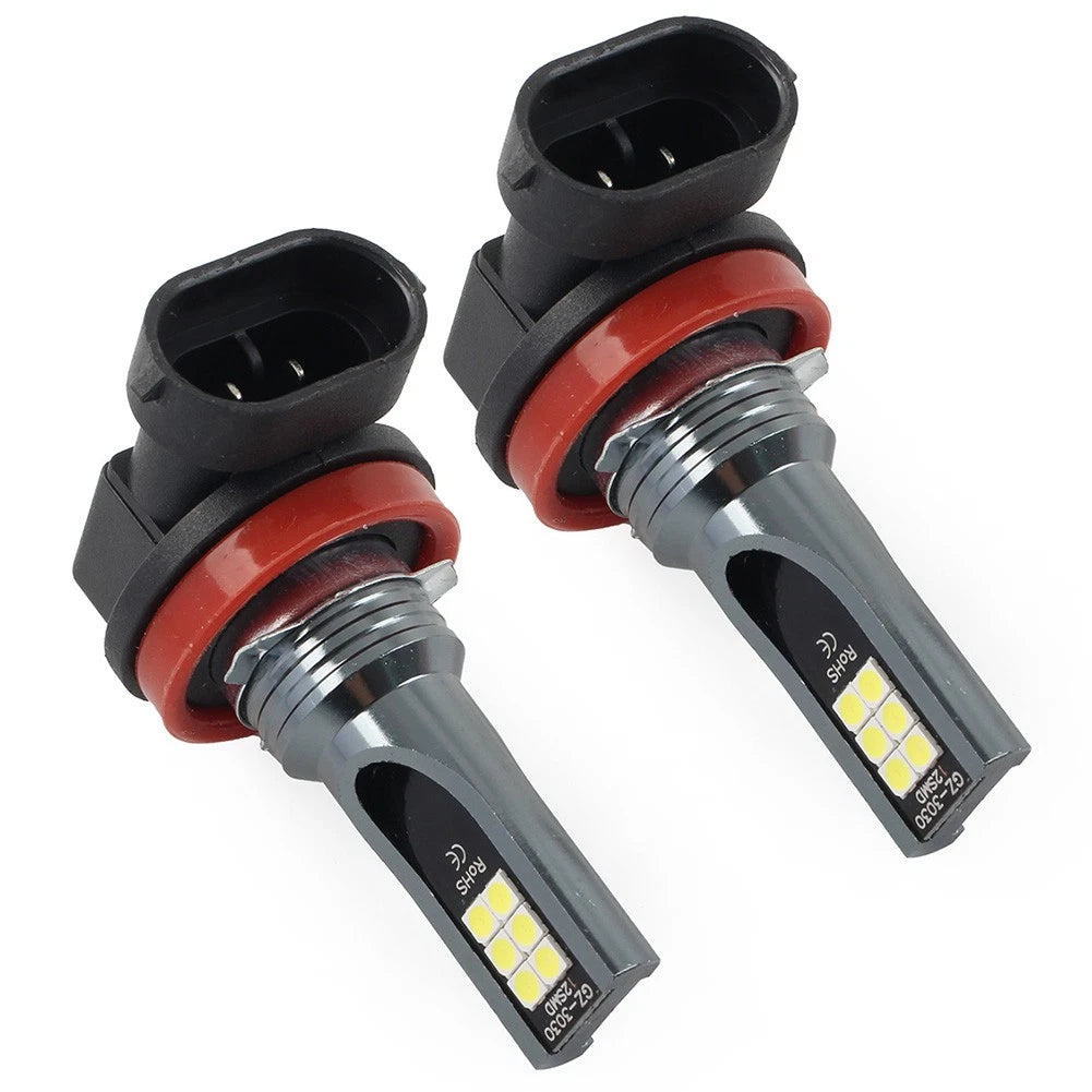 PairH11 LED Lamp Super Bright Bulbs White Light Lamp Fit Car
