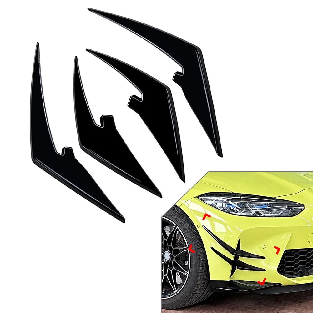 1Pair ABS Front Bumper Splitters Spoiler For BMW M3 G80 G81 M4 G82 G83 2021-2024