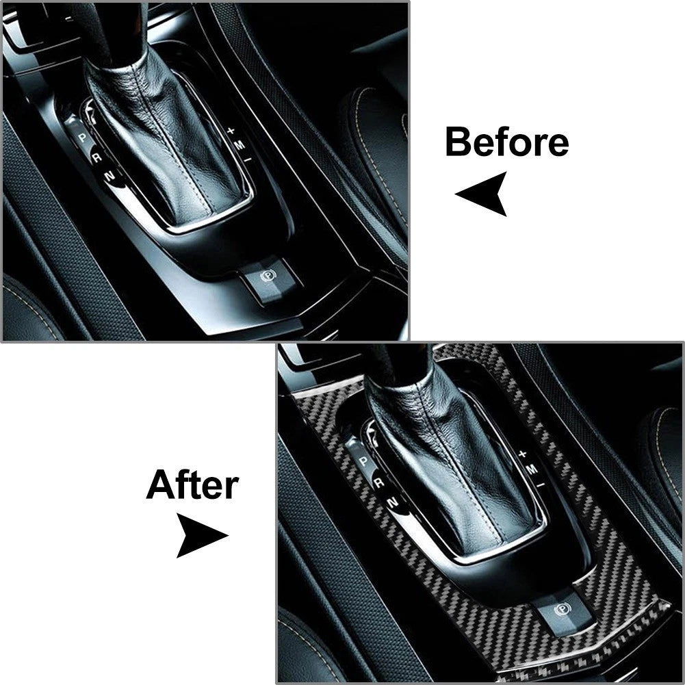 Carbon Fiber Center Gear Shift Interior Cover Trim For Cadillac CTS 08-13 Black