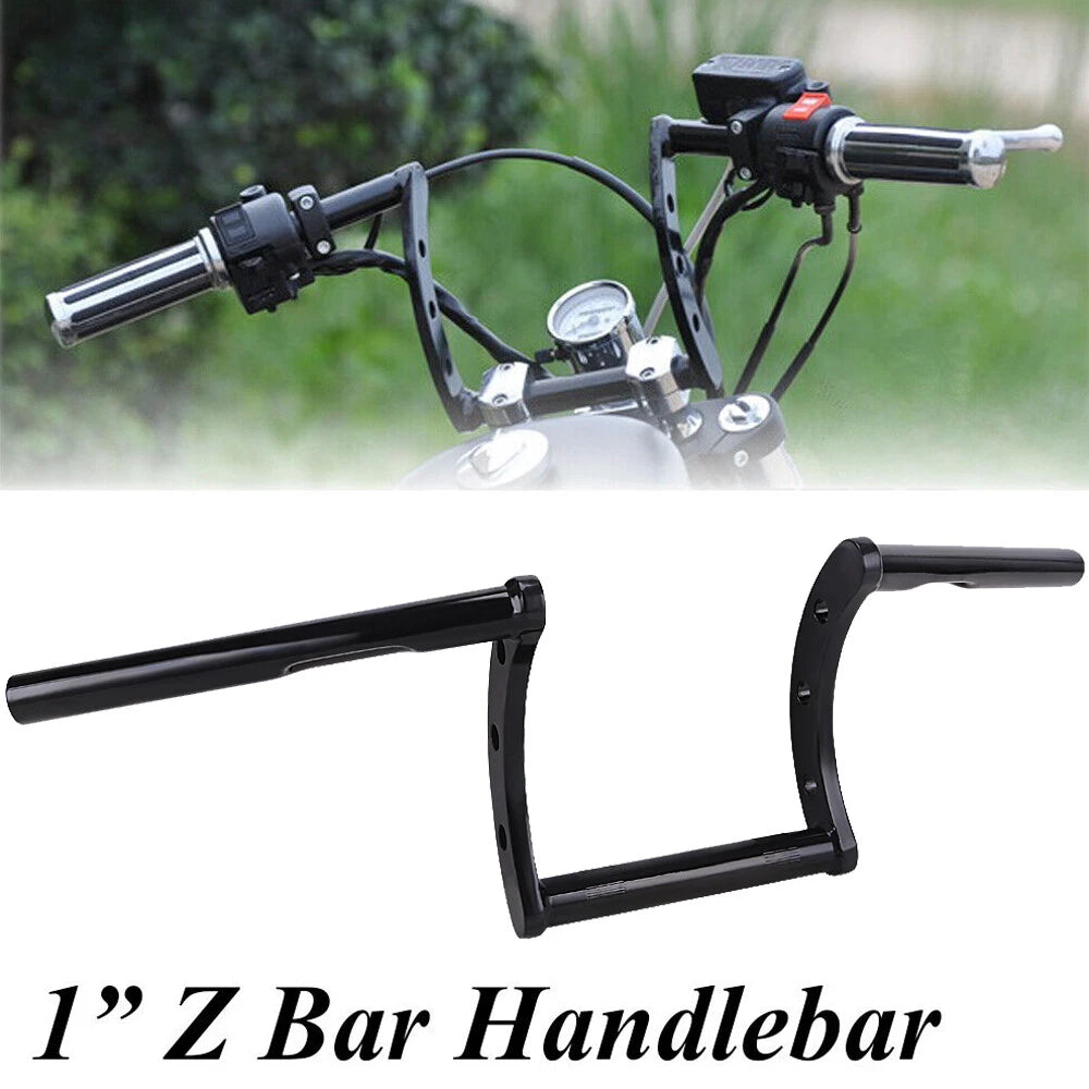 Motorcycle 1'' INCH Handlebars Z Bar Drag Bars For Yamaha Suzuki Honda Harley US