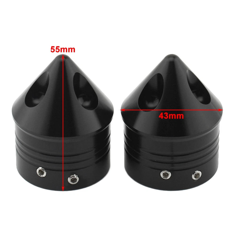Front Wheel Axle Nut Covers Cap For Harley Touring Road Glide Dyna Softail Black
