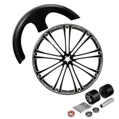 30" Front Wheel Rim Dual Disc Hub Fender Fit For Harley Road Glide ABS 2008-2025