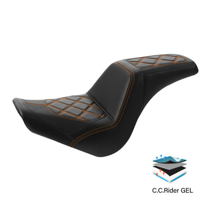 Driver Passenger Gel Seat For Harley Softail Standard Street Bob FXBB 2018-Up US