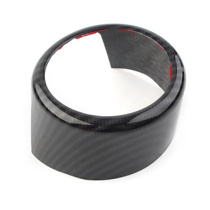 Front Grille Grill Logo Emblem Ring For Alfa Romeo Stelvio 2017-22 Carbon Fiber