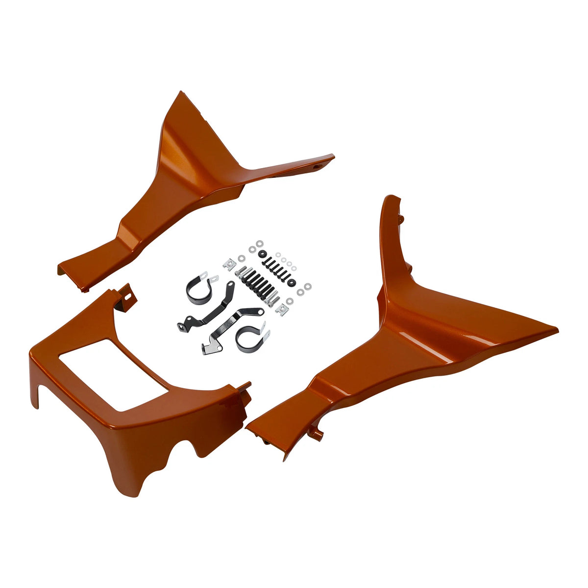 Side Fairing Chin Spoiler Cover For Harley Road Glide FLTR 17-Up Amber Whiskey