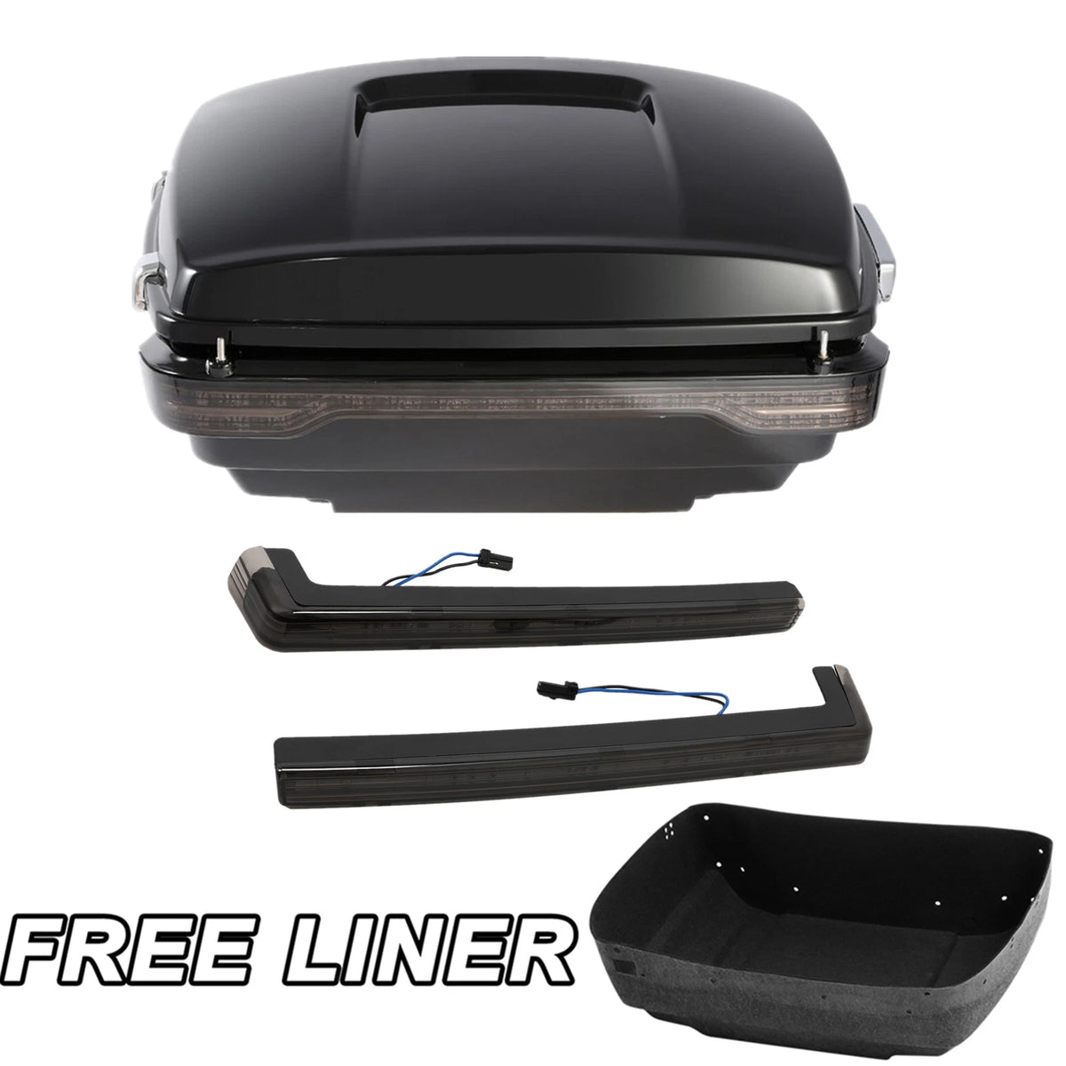 King Trunk Smoked LED Light Side Marker Fit For Harley Electra Glide 2014-2025