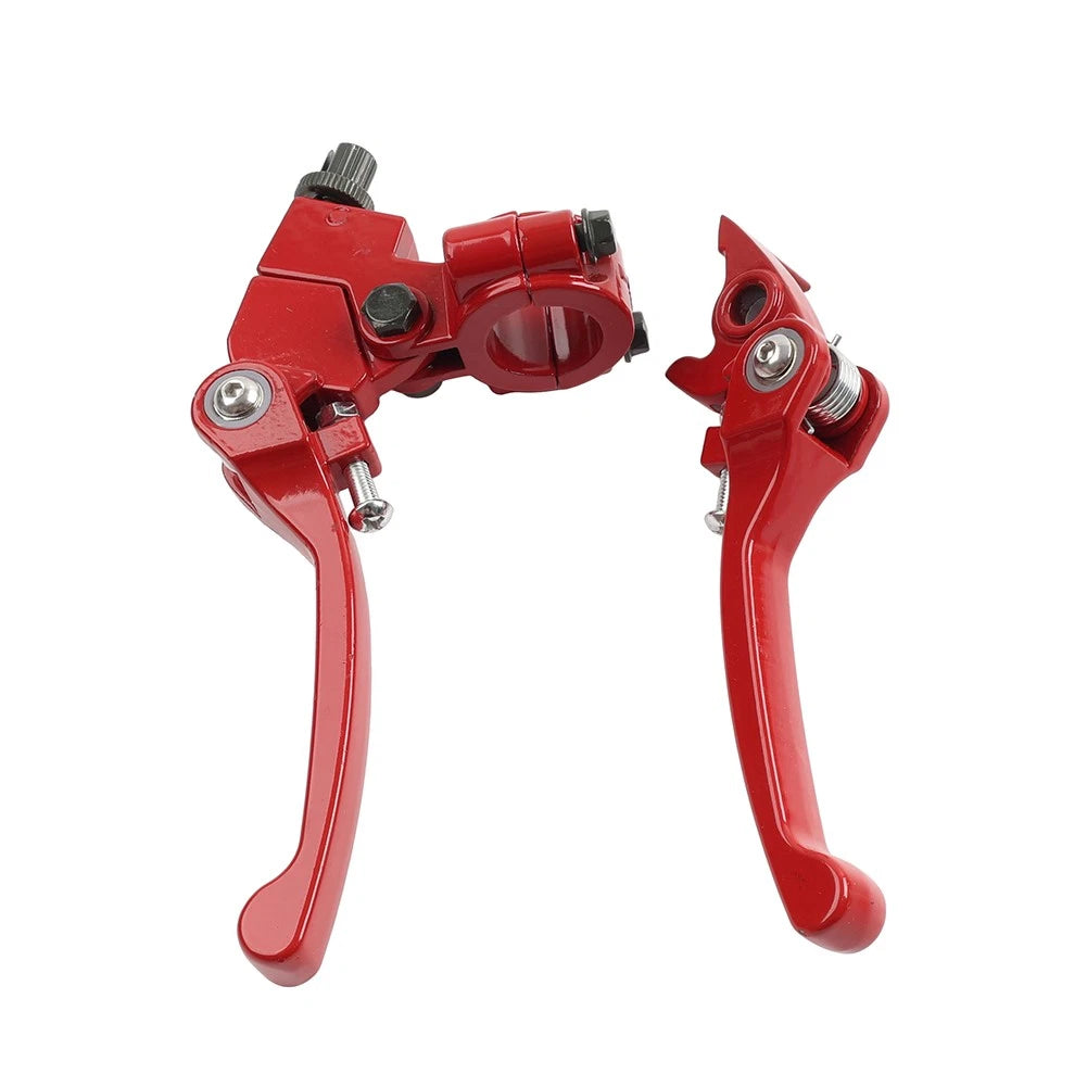 Brake Clutch Levers Red For Dirt Bike 50cc 125cc 22mm 7/8 Inch Handlebar