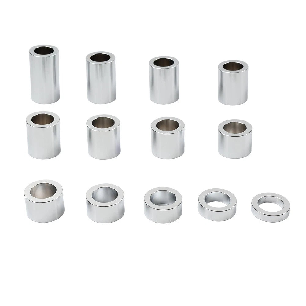 Chrome Wheel Axle Spacer Kit ID 3/4" OD 1 1/8" Fit Harley Softail Dyna Road King