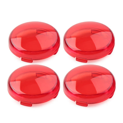 4x Turn Signal Lens Light Cover Guard Red For Harley Touring Softail Dyna Fatboy