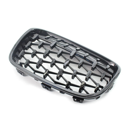 Gloss Black Diamond Meteor Front Kidney Grill Fit BMW 1 Series F20 F21 2011-14