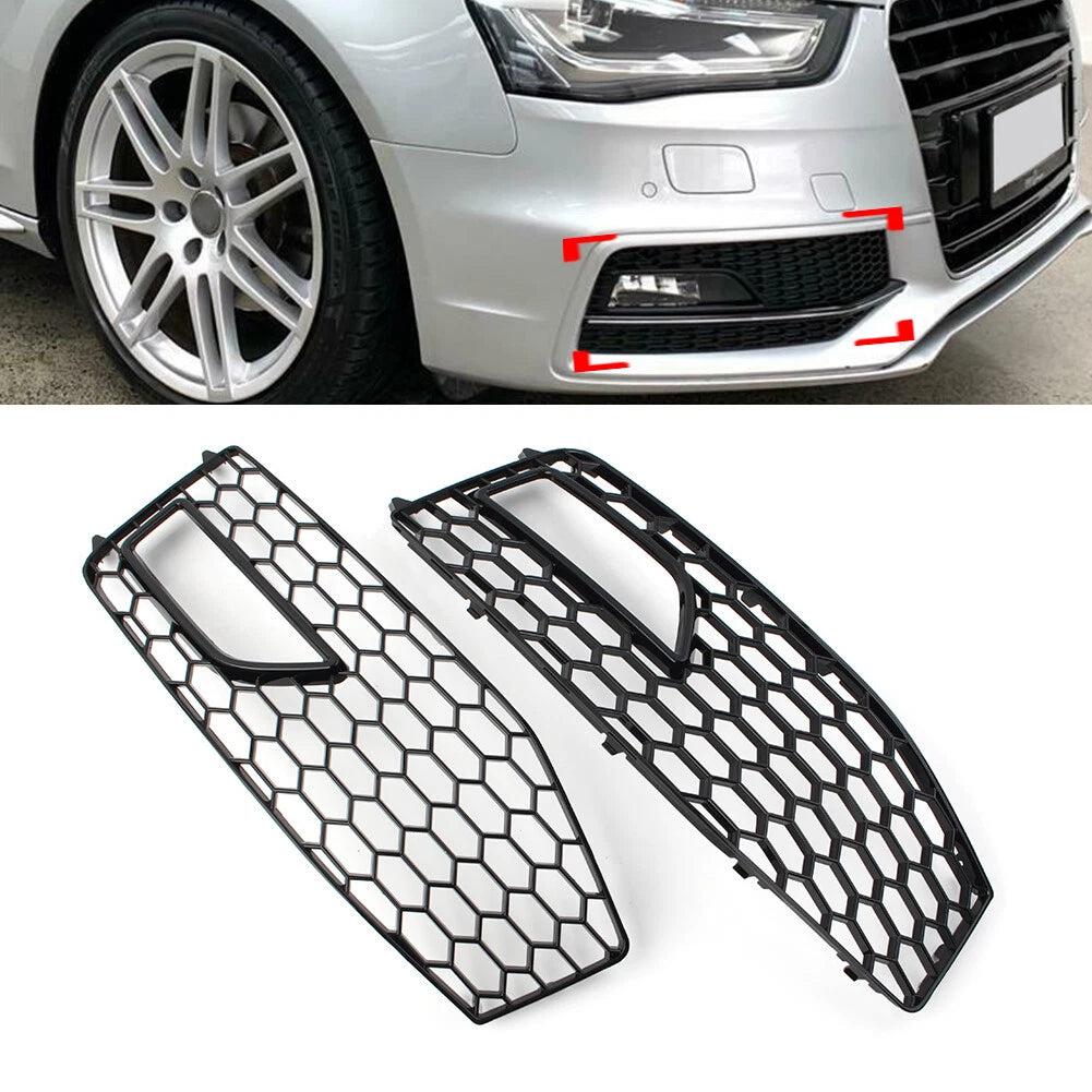 For Audi A4 B8.5 S4 RS4 2013-2015 Front Bumper Grille Cover Honeycomb US